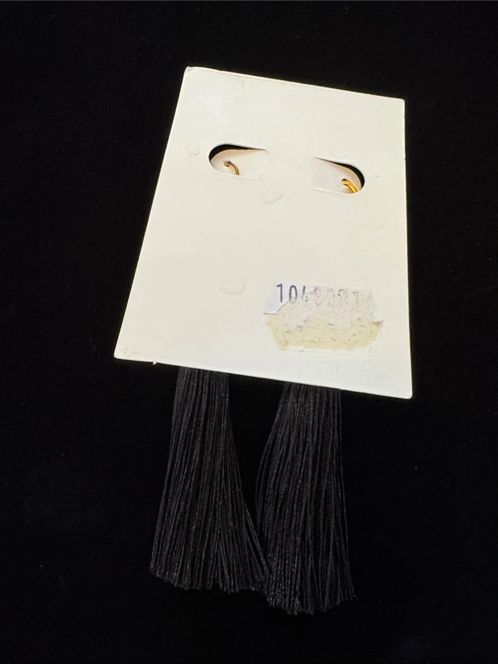 NWT The National Gallery Red and Black Tassel Drop Earrings